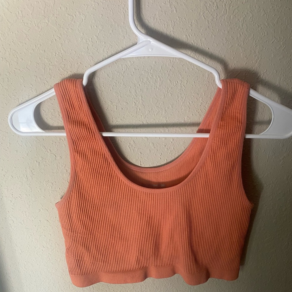 Forever 21 Coral Ribbed Tank Top